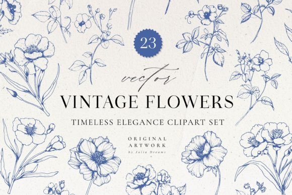 Download Vintage Flowers Timeless Elegance SVG - Elegance Collection