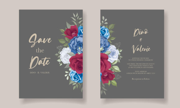 Download Elegant Wedding Card Flowers Design - Flowers design Collection