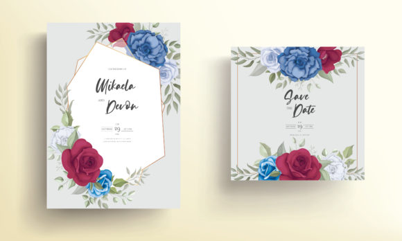 Download Elegant Wedding Card Flowers Design - Premium Resources