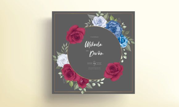 Download Elegant Wedding Card Flowers Design - Flowers design Collection