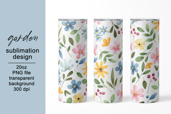 Download Tumbler Wrap, Digital Flowers Design. - Flowers design Collection