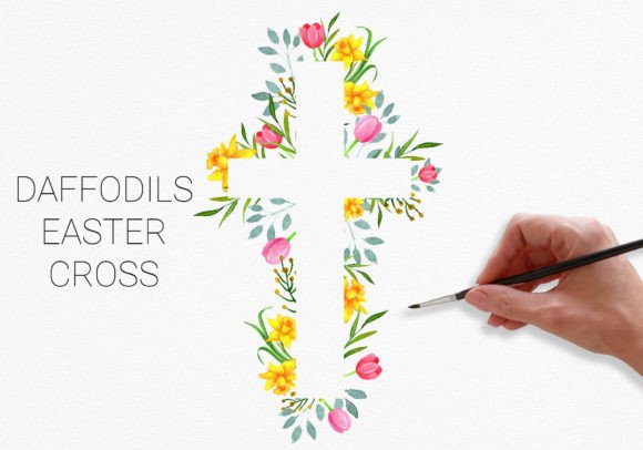 Download Daffodils Easter Cross Clipart Communion - Daffodils Collection