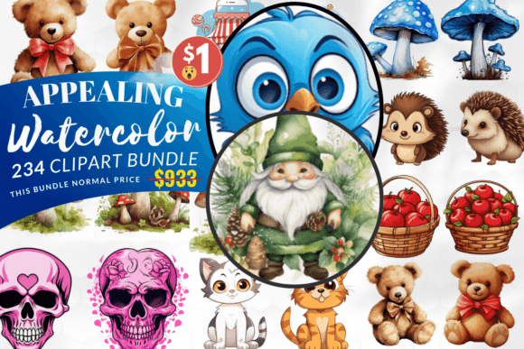 Download Appealing Watercolor Huge Clipart Bundle - Huge clipart bundle Collection