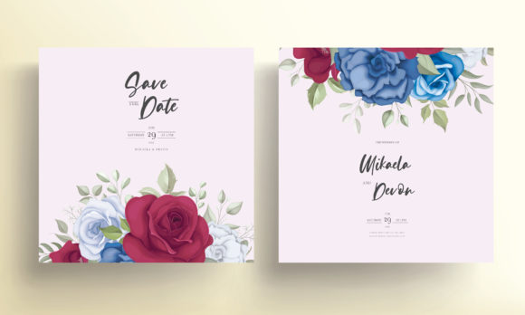 Download Elegant Wedding Card Flowers Design - Premium Resources
