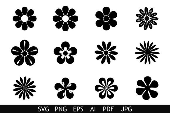 Download Bold Floral Silhouette Clipart Set - Premium Resources