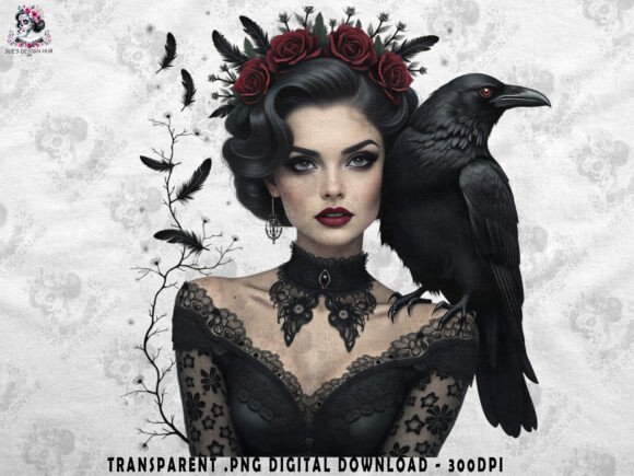 Download Gothic Elegance with Raven - Elegance Collection