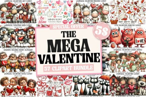 Download The Valentine Huge Clipart Bundle - Huge clipart bundle Collection