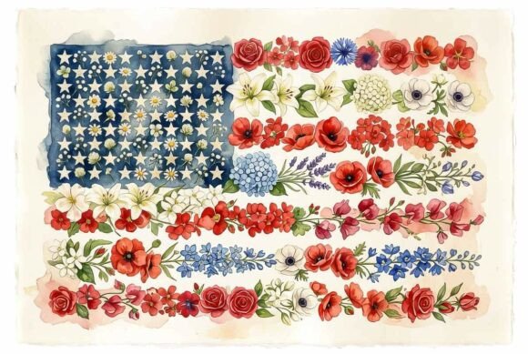 Download American Flag Made of Flowers Design - Flowers design Collection
