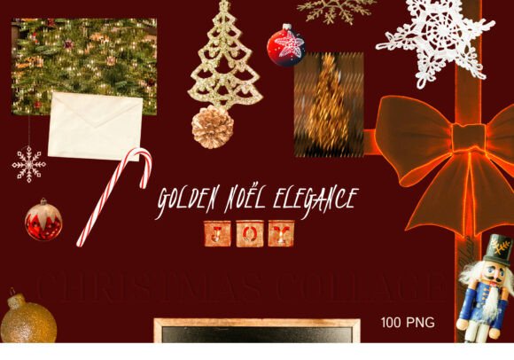 Download Golden Noël Elegance PNG Collection - Elegance Collection