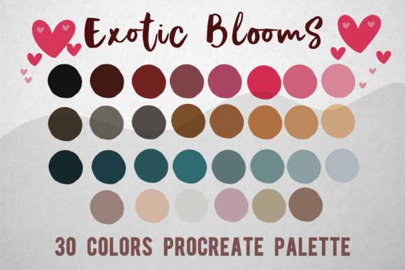 Download Procreate Color Palette Exotic Blooms - Exotic blooms Collection