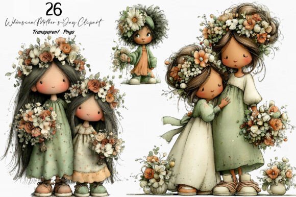 Download Whimsical Mother's Day Clipart - Mother's day clipart Collection