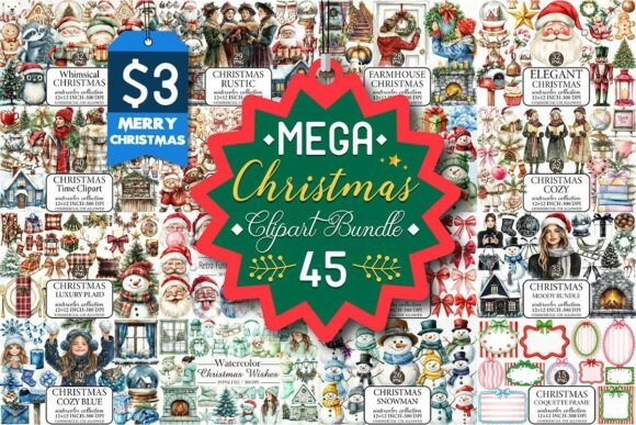 Download The Christmas Huge Clipart Bundle - Premium Bundle